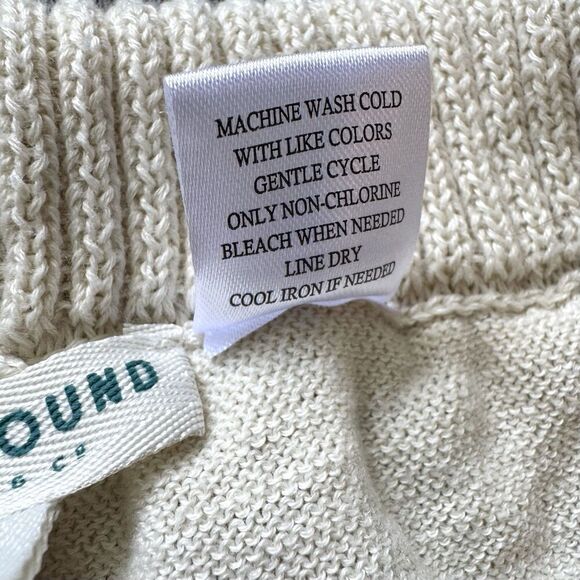 Earthbound Womens Openwork Knit Crochet Flare Trousers Pants Small Boho Festival - Picture 8 of 8